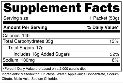 Carbivore Apple Energy Gel - 35g Carb Single Pouch